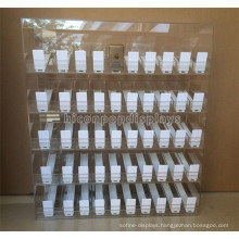 Tobacco Shop Units 50 Automotive Pushers 5-Layer Countertop Clear Acrylic Cigarette Display Cabinet